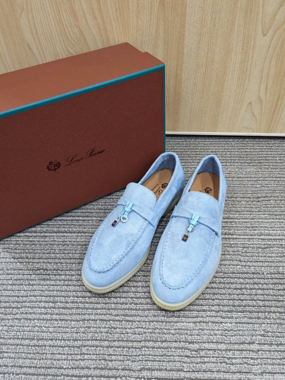 Loro Piana Women's Blue Loafers